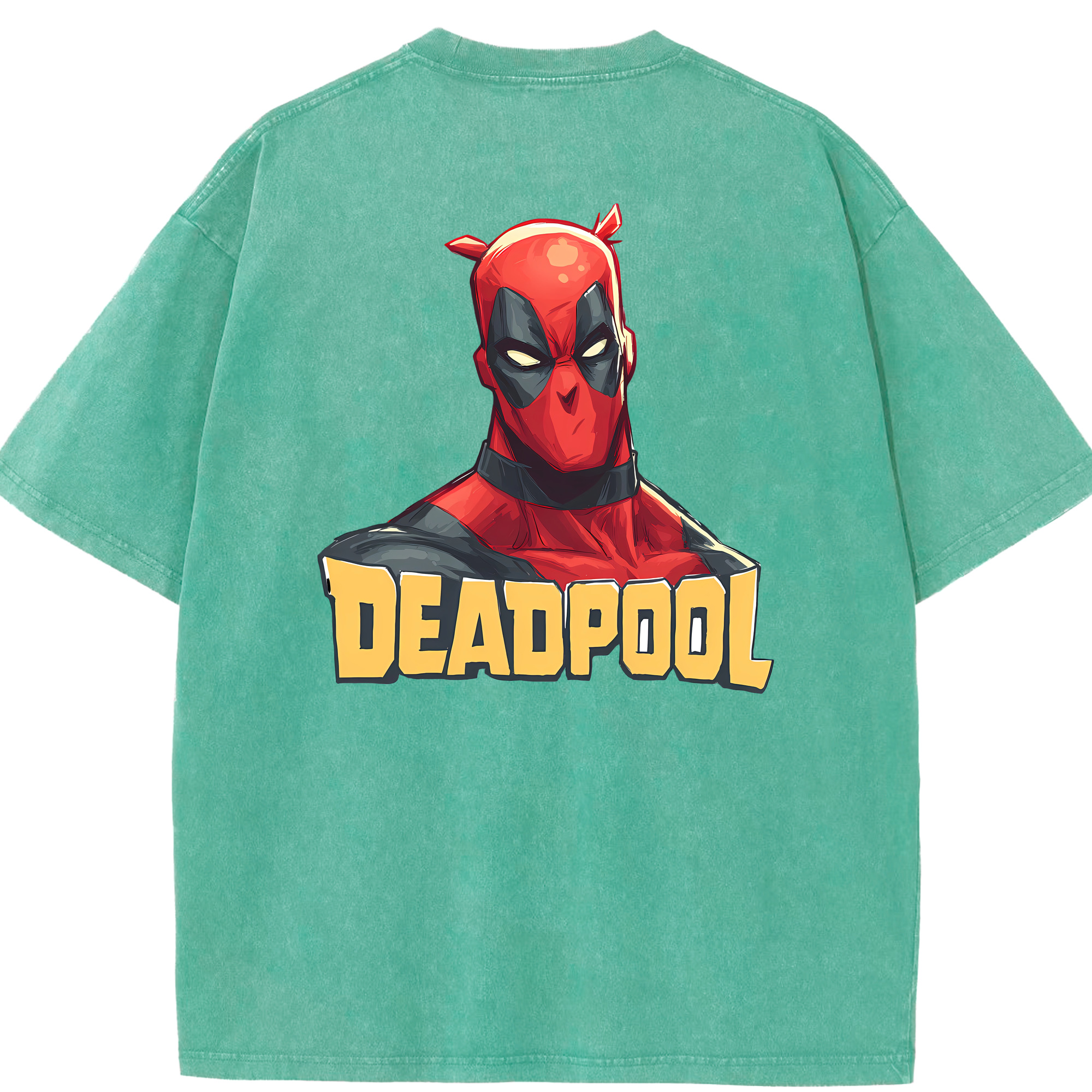 （画像用） Deadpool デッドプール 綿100% ヴィンテージ風 半袖Tシャツ（背面プリント）
